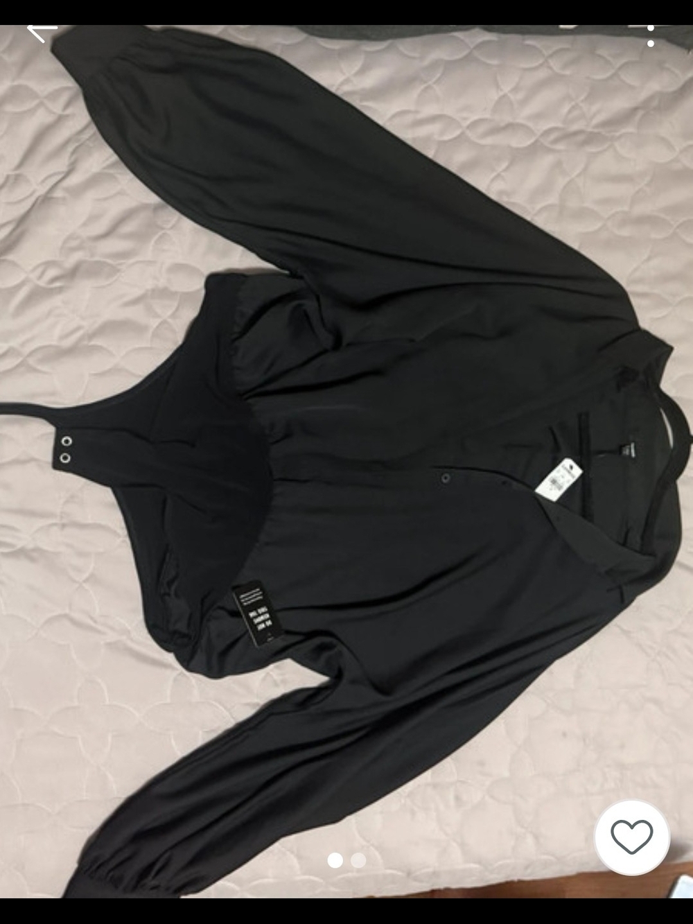 Express Black Long-Sleeve Bodysuit